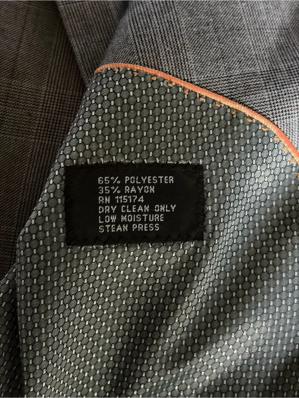 Boccaccio Uomo Gray light blue navy gray Windowpane Sport Coat blazer Sz 48 EUC